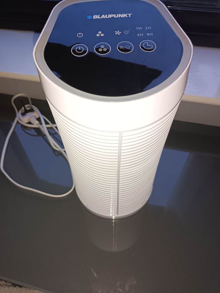 Blaupunkt Air Purifier and Fan – White, Good Condition