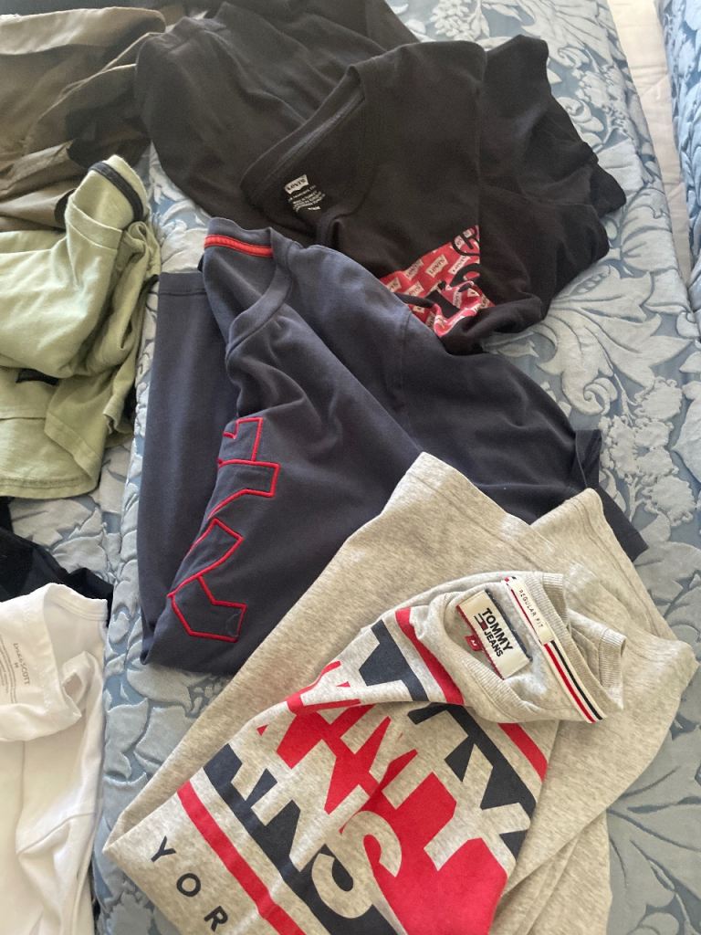 A variety of Mens clothing 