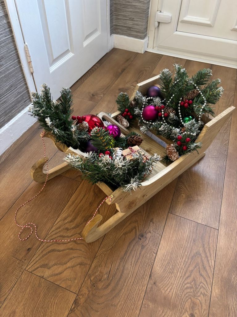 Handmade Wooden Christmas Sleigh