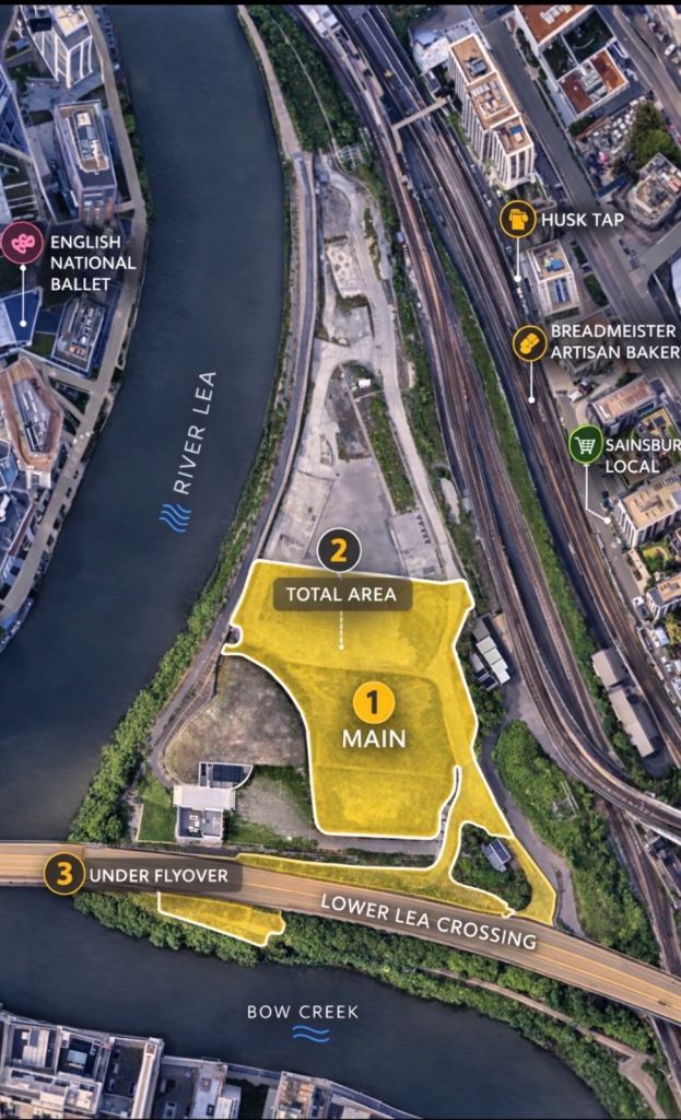 Strategic Land for Rent/lease Minutes from  London City Airport – Limmo Peninsula open storage yard 