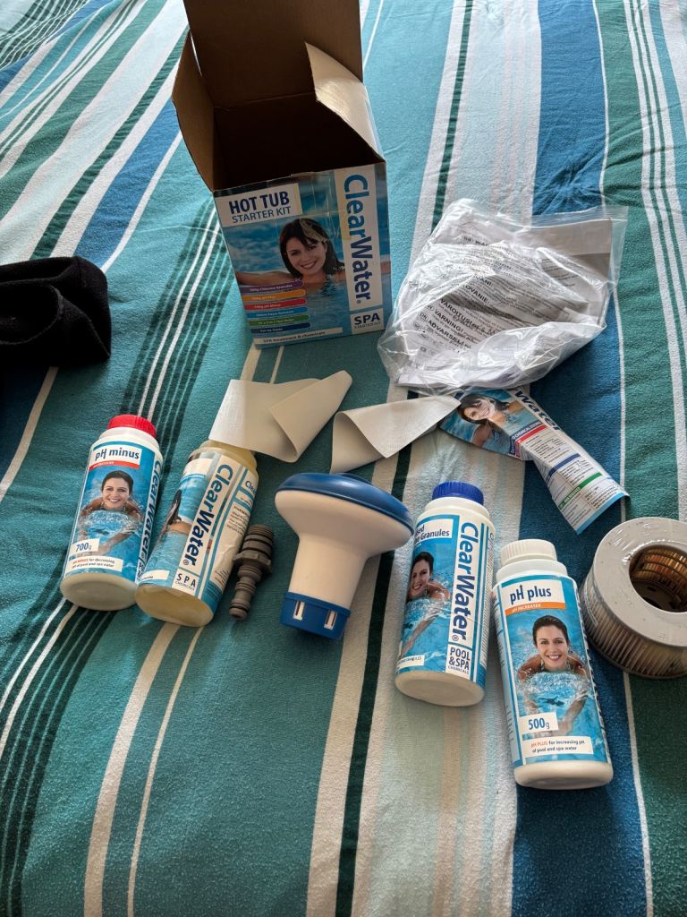 Hot tub starter kit. Used hardly anything 