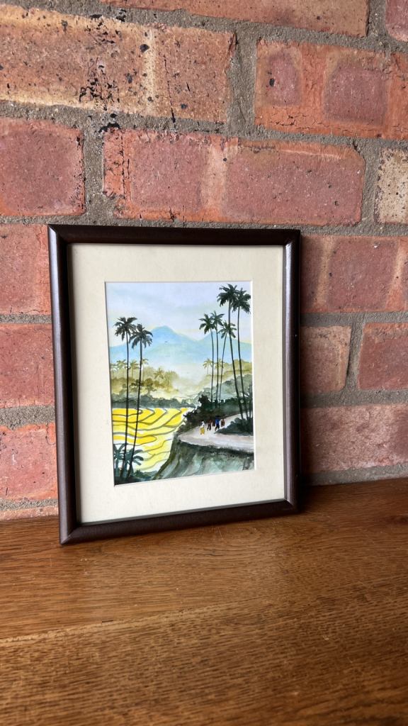 Original Signed Watercolour Painting Depicting Indonesian Nature