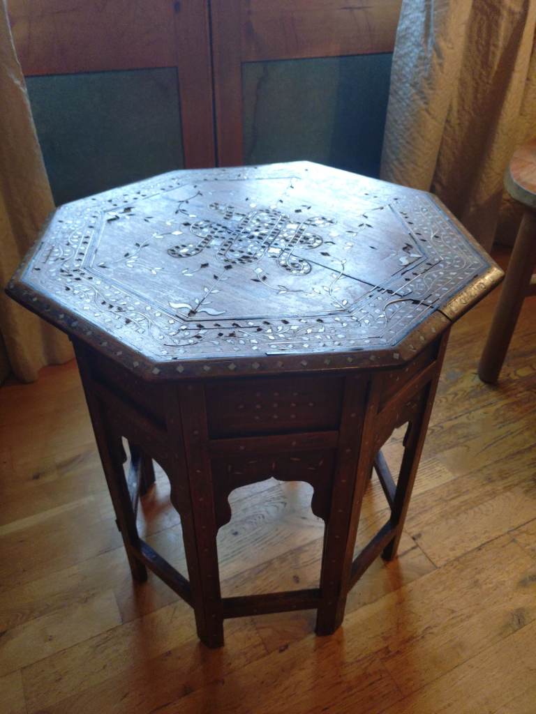 Unusual vintage octagonal table
