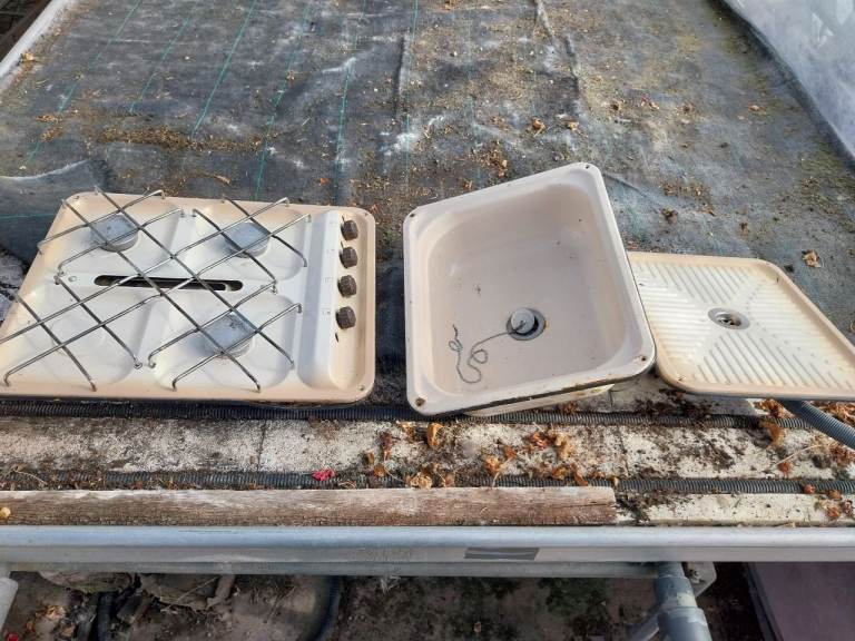 Caravan sink hob oven 