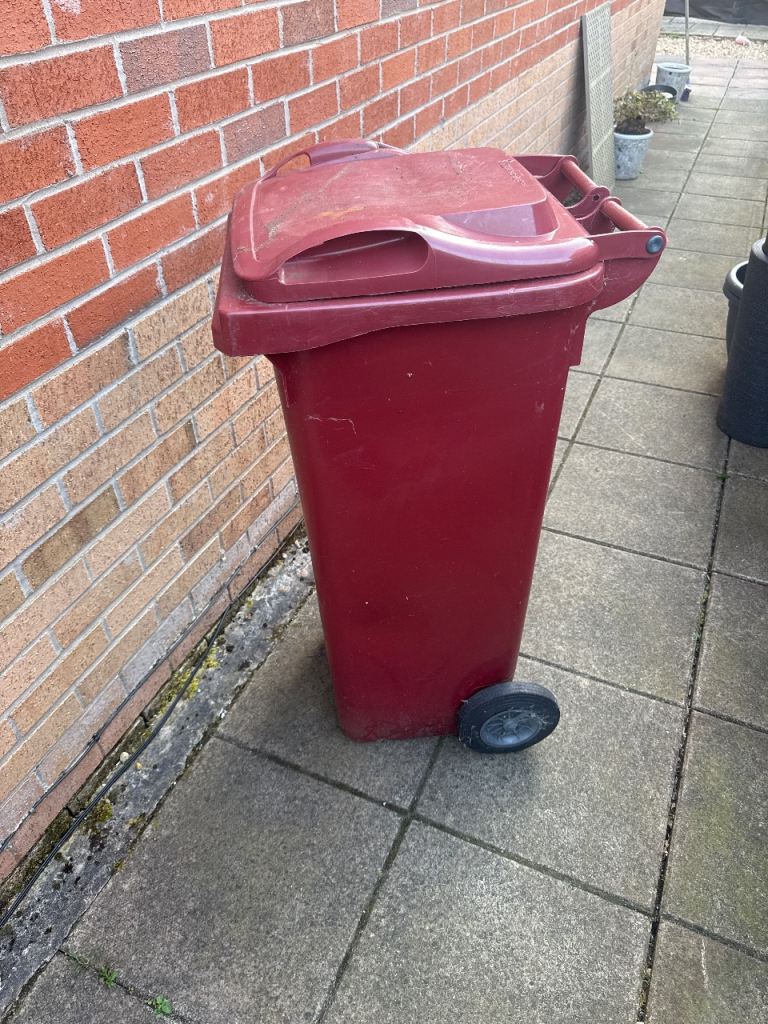 Free Burgundy wheelie bin