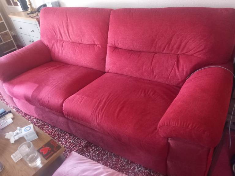Free 3 Seater Sofa in Red