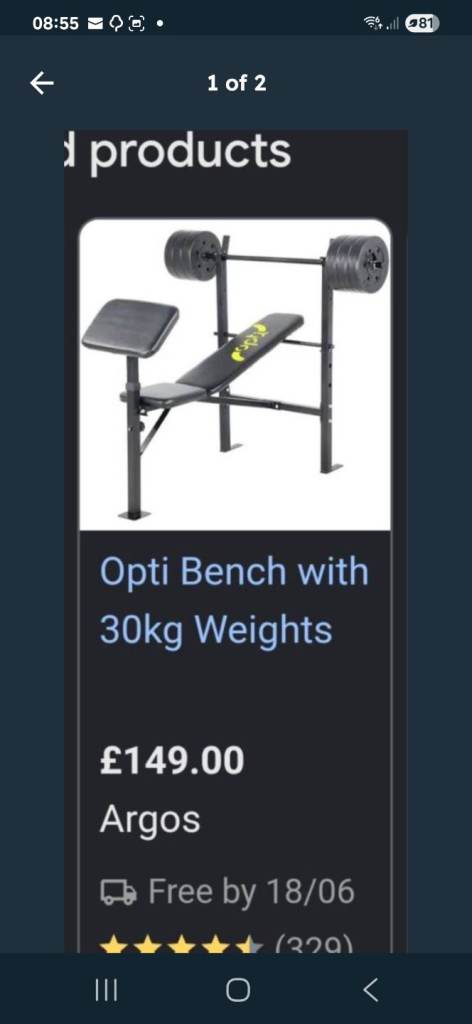 Opti weights bench