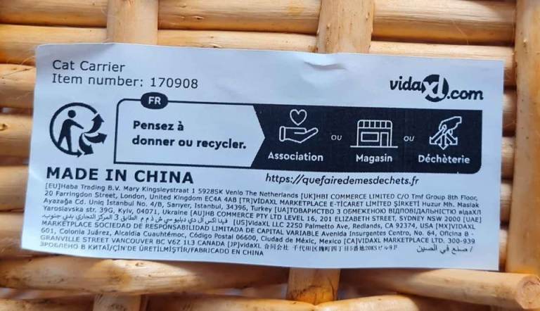 vidaXL 170908 Cat Transporter 50x42x40cm Natural Willow