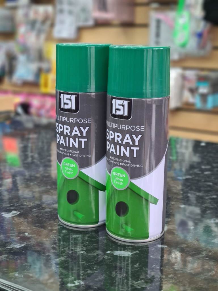 2 Pack Multipurpose Spray – Green Gloss Finish Fast Drying