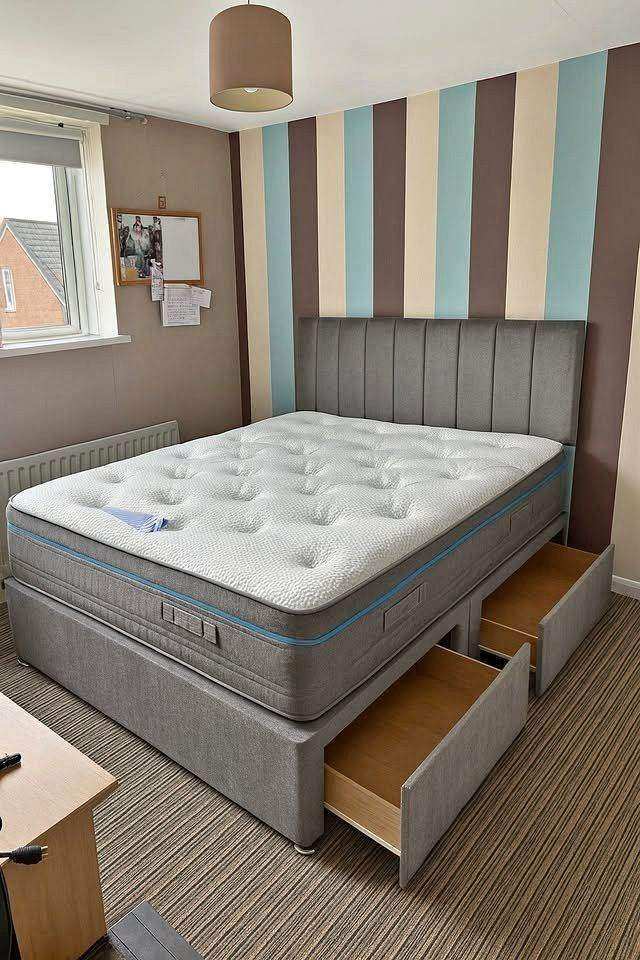 👑 Mega Space Living Super King Size Divan Bed 🛋️ Free Delivery 🚚 | Cash on Delivery | 28% Off **