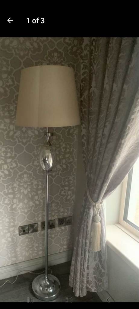 Silver floor lamp