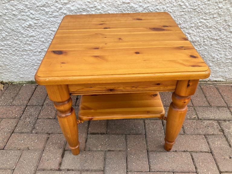 Square Top Pine Coffee Table 