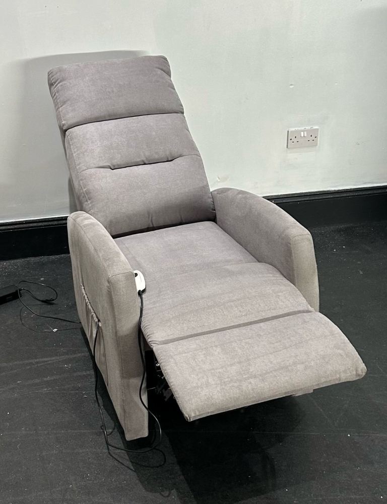 Wayfair Grey Fabric Power Electric Rise & Recline Armchair