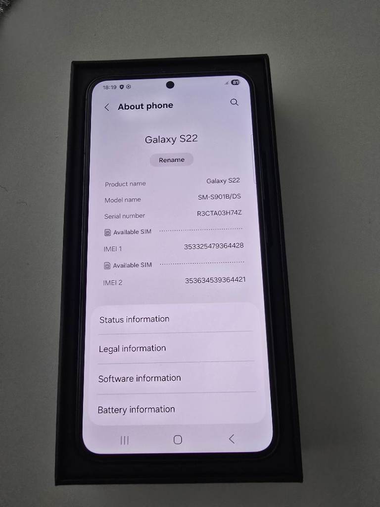Samsung Galaxy S22 -Black Unlocked