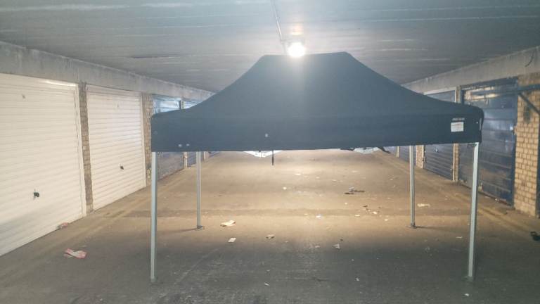 Sturdy Black Pop-Up Gazebo - 3m x 2m