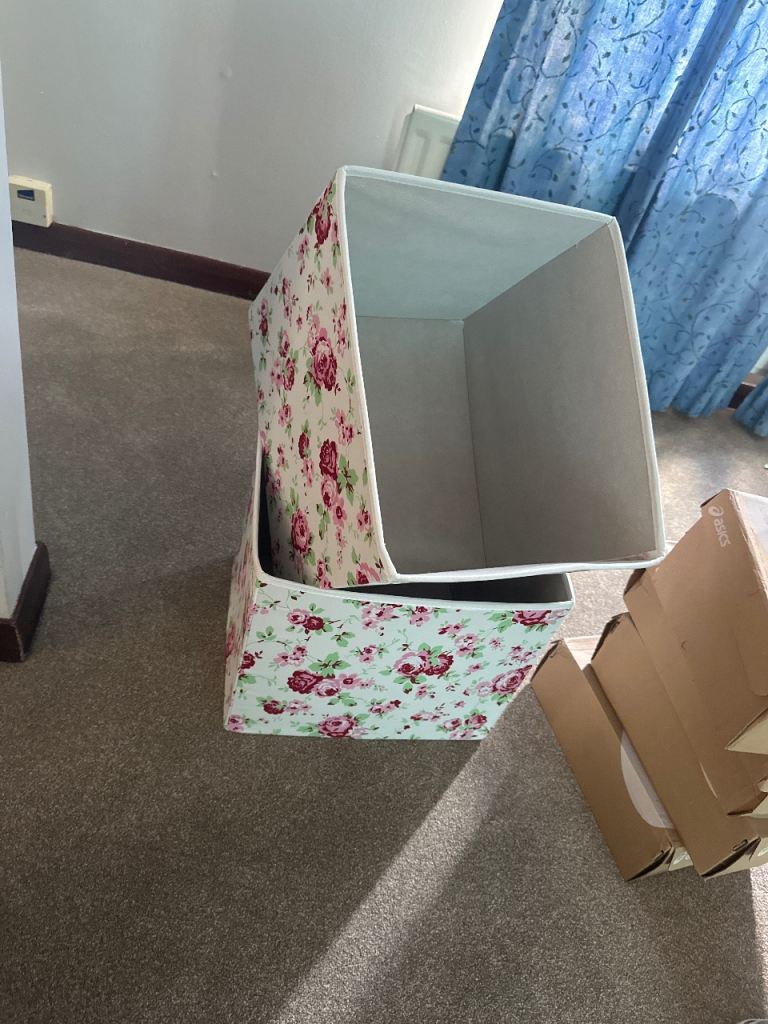 Floral Fabric Storage Boxes 