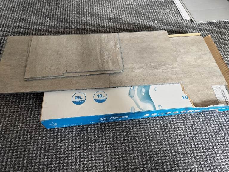 SPC Bathroom Floor Paneling