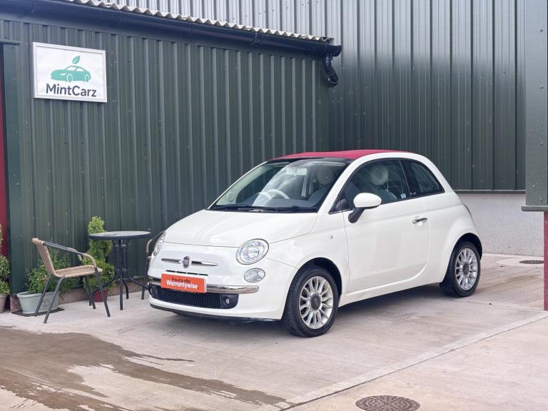 FIAT, 500C, 1.2, 2012, MANUAL, CONVERTIBLE, WHITE/RED, PETROL.