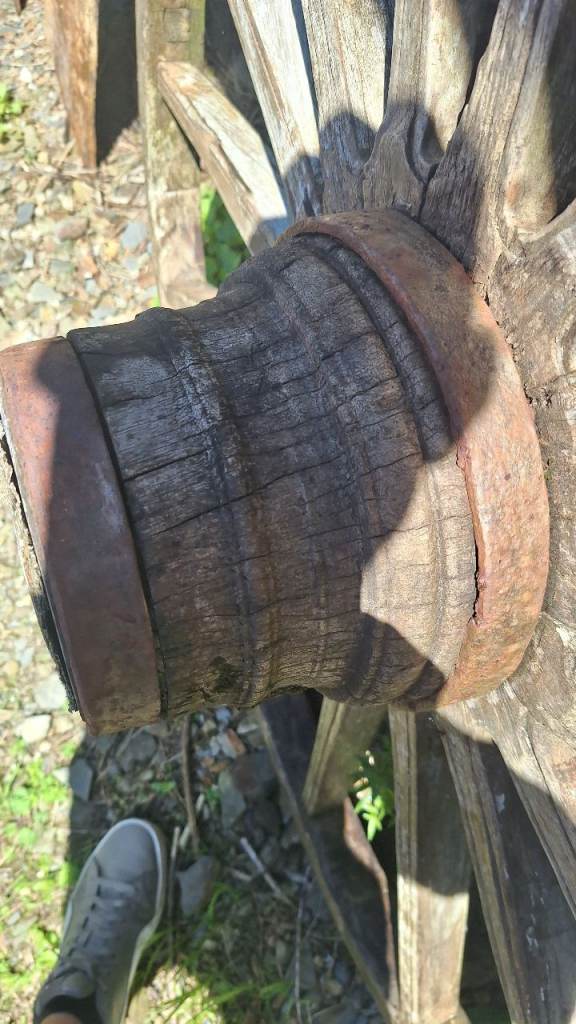 Large Wooden Wagon Wheels - Rustic Garden Decor