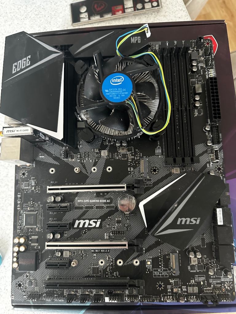 Msi MPG gaming motherboard and I5-9400f with cooler 
