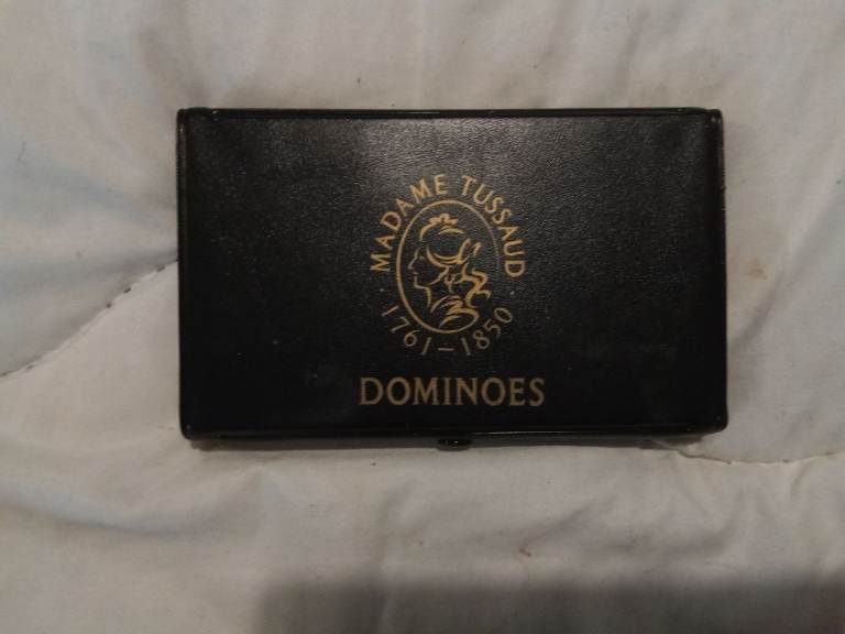 Madame Tussaud Dominoes Set in Black Case – Good Condition