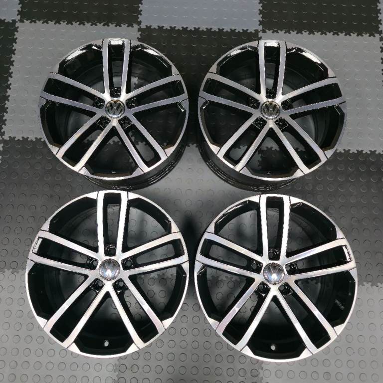 Genuine Volkswagen Golf Nogaro 18" Alloy Wheels GTI GTD GTE Caddy R
