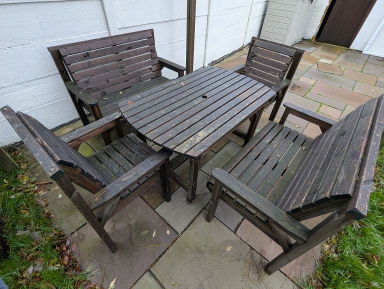 Wooden Garden table and chairs