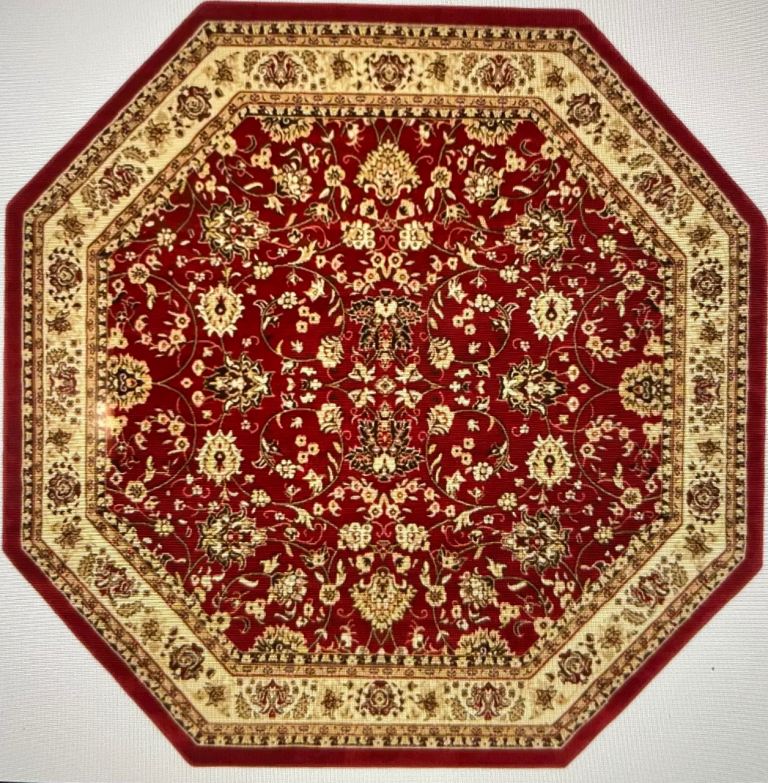 Octagonal living room rug