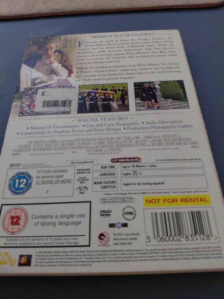 The Queen DVD - Helen Mirren Film