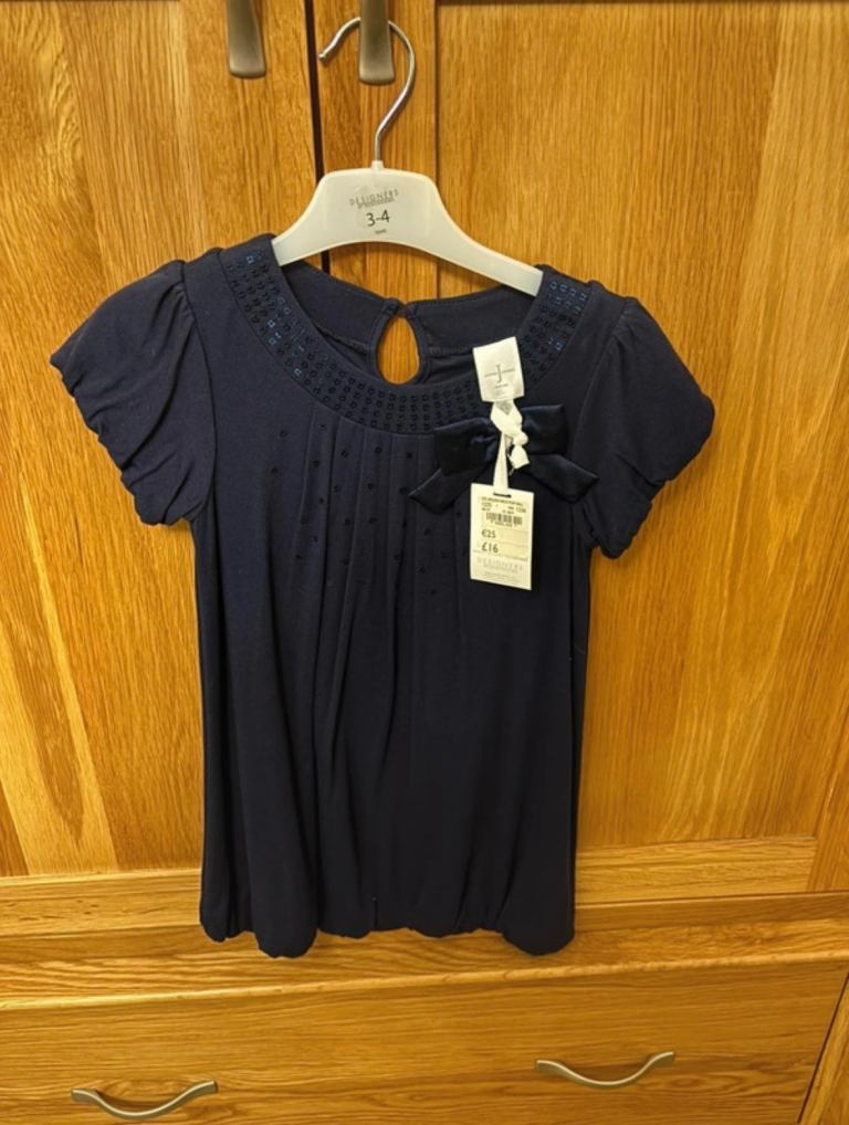 Jasper conran Junior sequin neck puff ball dress 3-4 yesrs