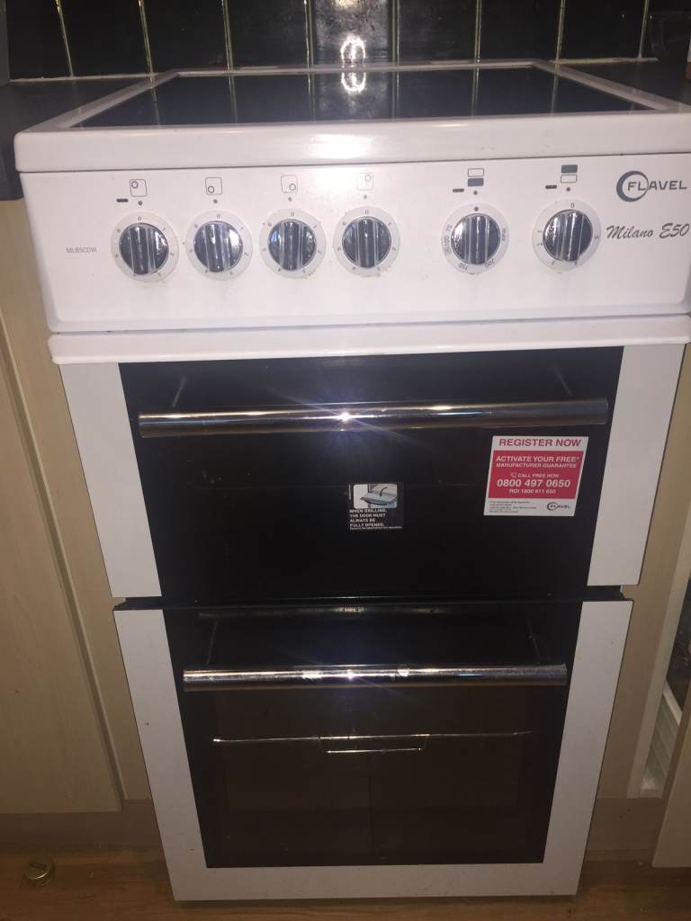 Flavel Milano 550 Freestanding Electric Cooker - White, Good Condition