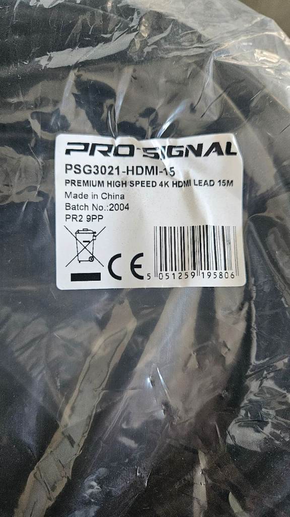 15M Long High Speed 4K HDMI lead