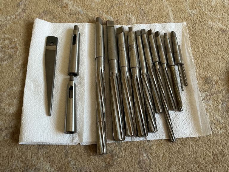 Set of Metal Reamers and Tool Holders – Good Condition