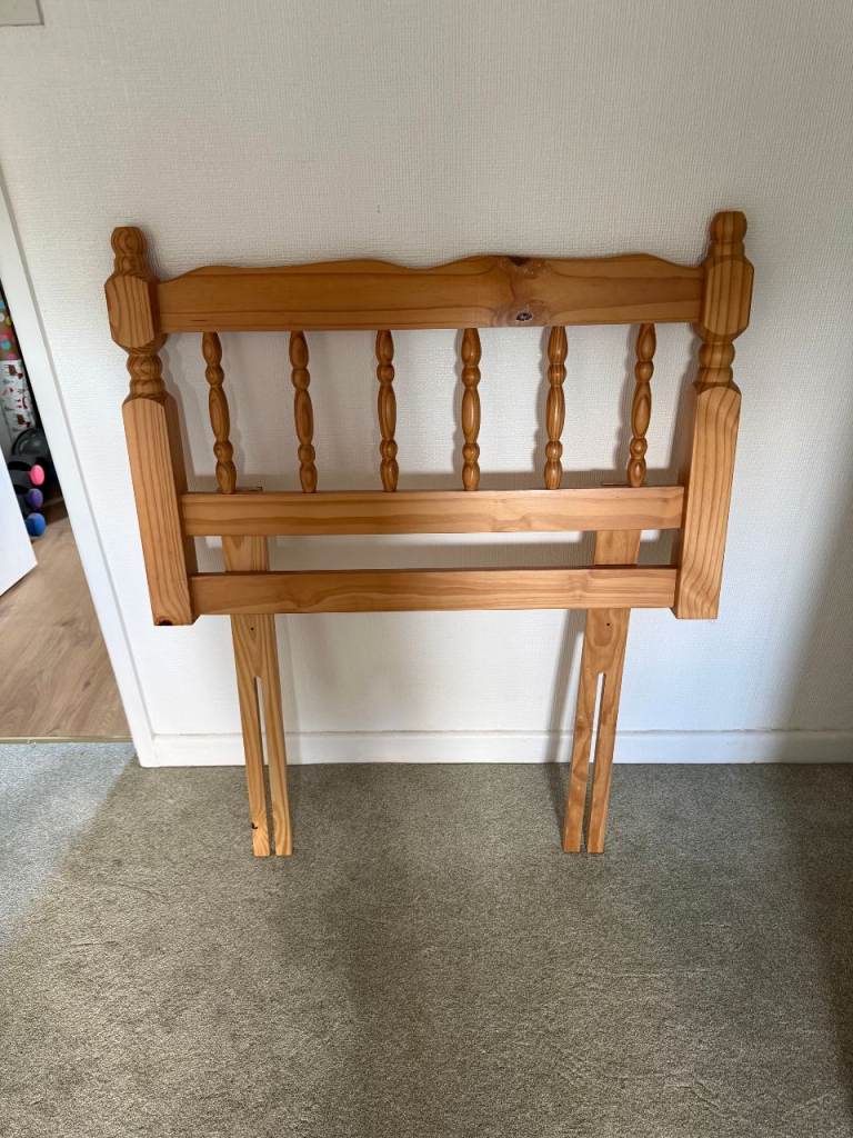 Pine Wood Headboard – Single Bed Size, Good Condition