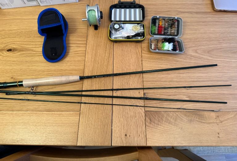 Fly fishing rod set 