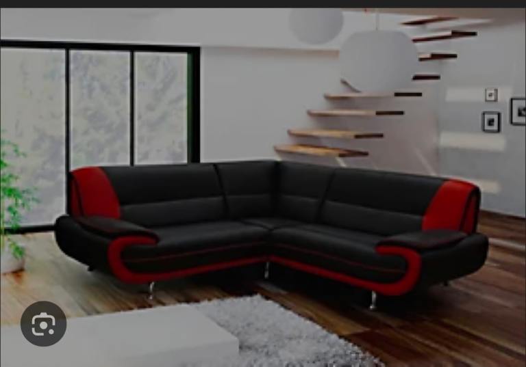 Faux Leather Corner Sofa