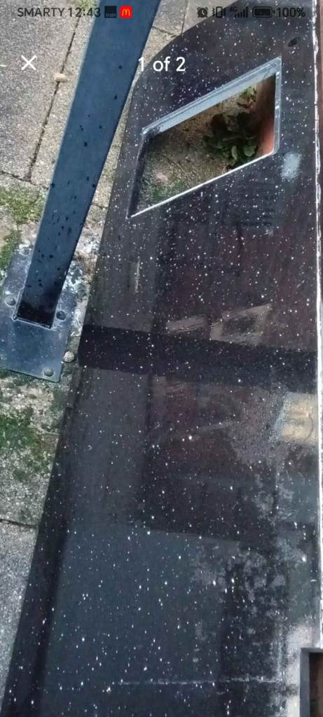 Black granite worktop