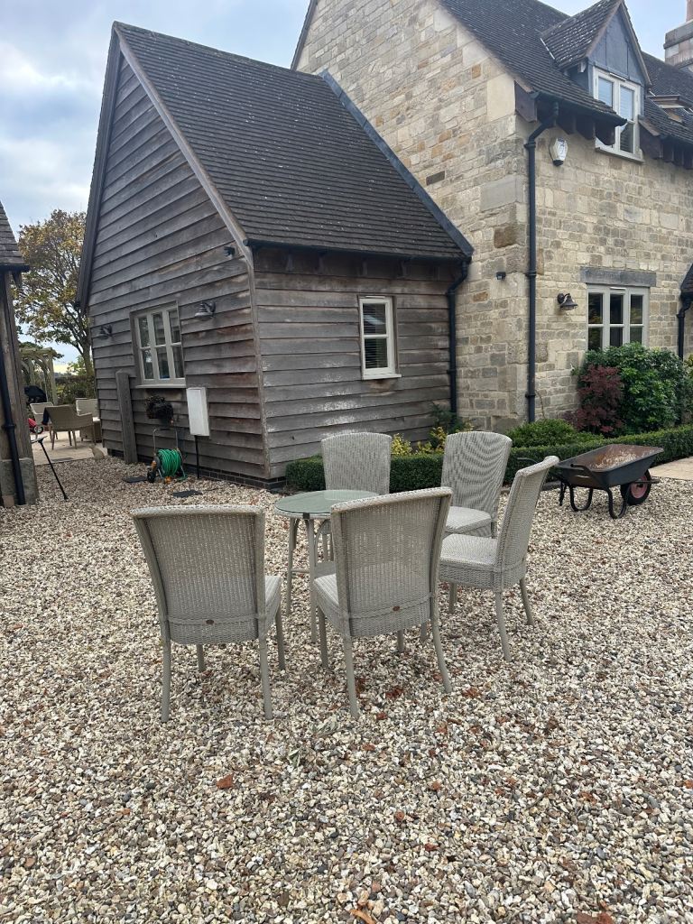 Lloyd Loom table and chairs 