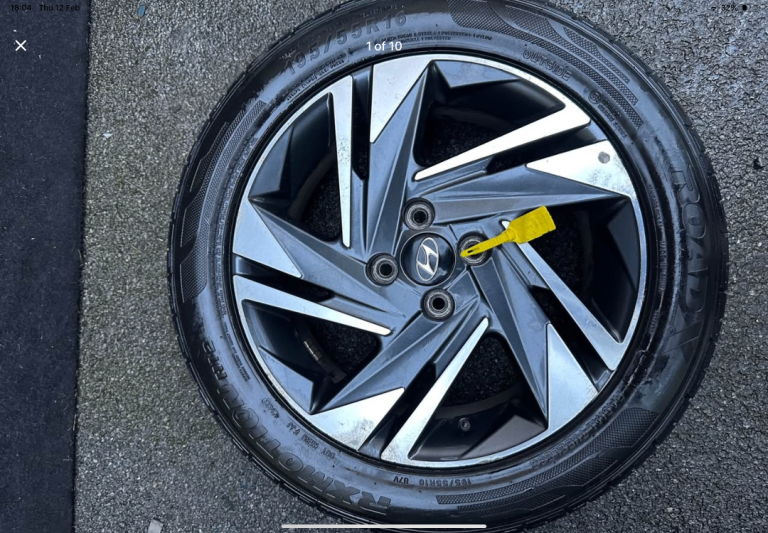 3x 2020 ON MK3 HYUNDAI I20 16" ALLOY WHEEL TYRE 2020-2024 OEM