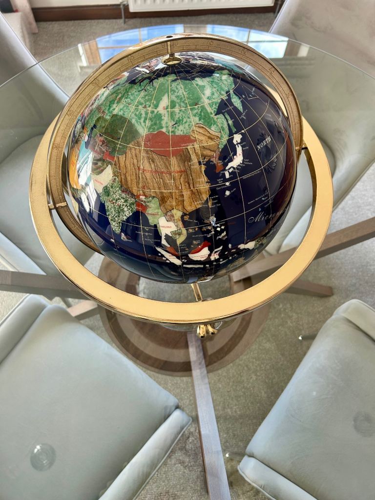 Lapiz Blue semi precious stone Globe