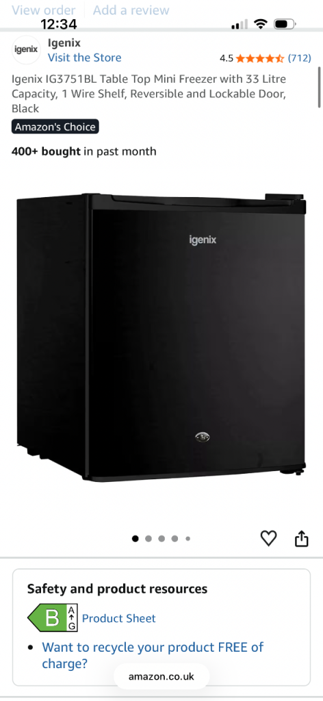 Brand New Tabletop Mini Freezer