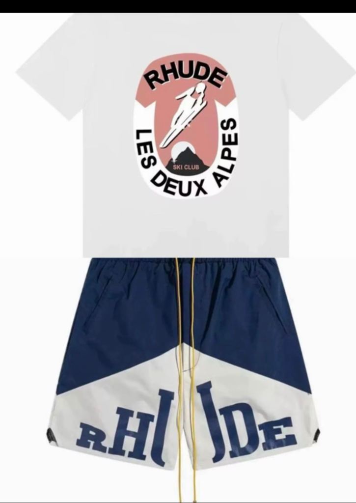 Rhude Ski Club T-Shirt & Shorts Set - New