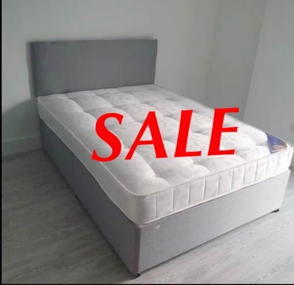 Double divan bed single small double kingsize super king size brand new beds mattress headboard 