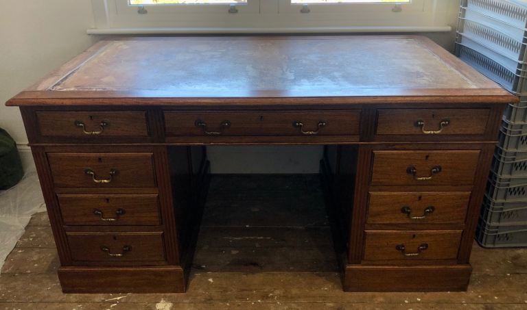 Antique Bankers Desk