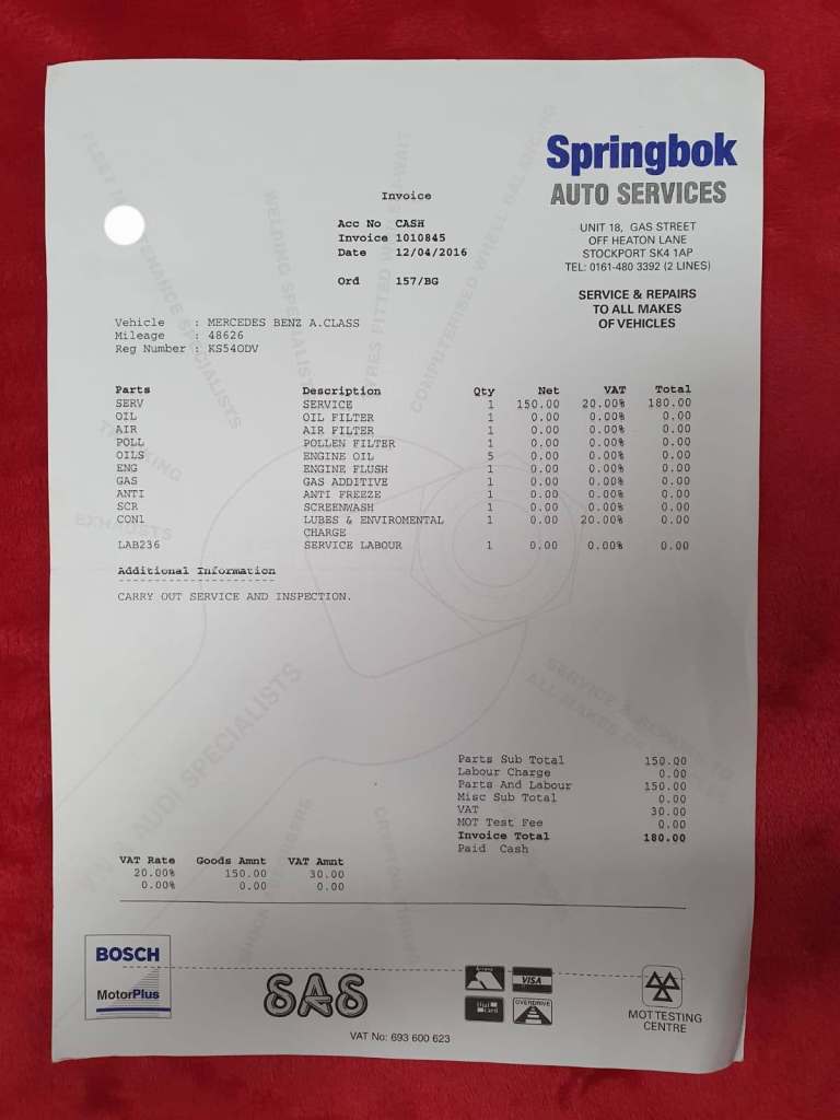 FULL Service History + MOT - 31/10/2026. 2005 Mercedes-Benz A150 Classic SE 1.5 Petrol Manual 5 door