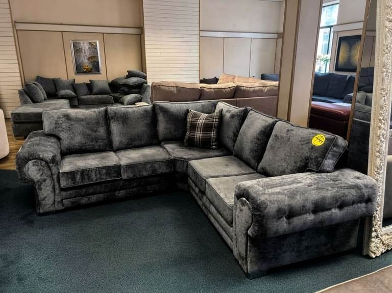 Brand new Verona corner sofa, fire safety certified, quick delivery