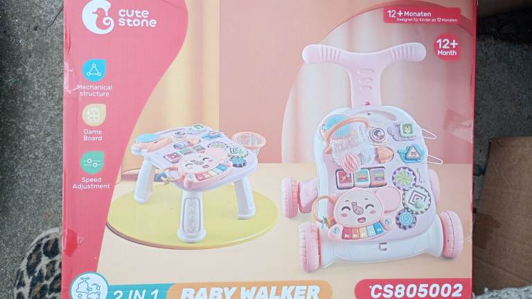 Baby walker and activity table 