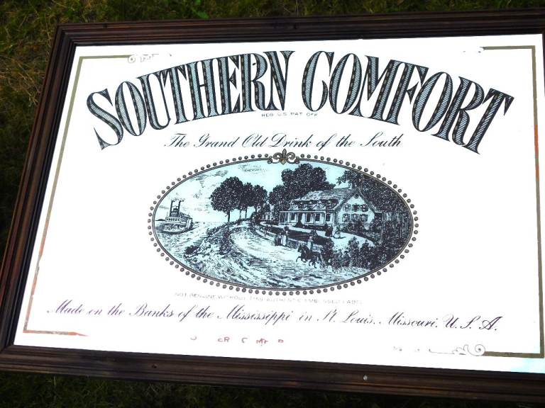 Vintage Southern Comfort mirror for home bar or man cave