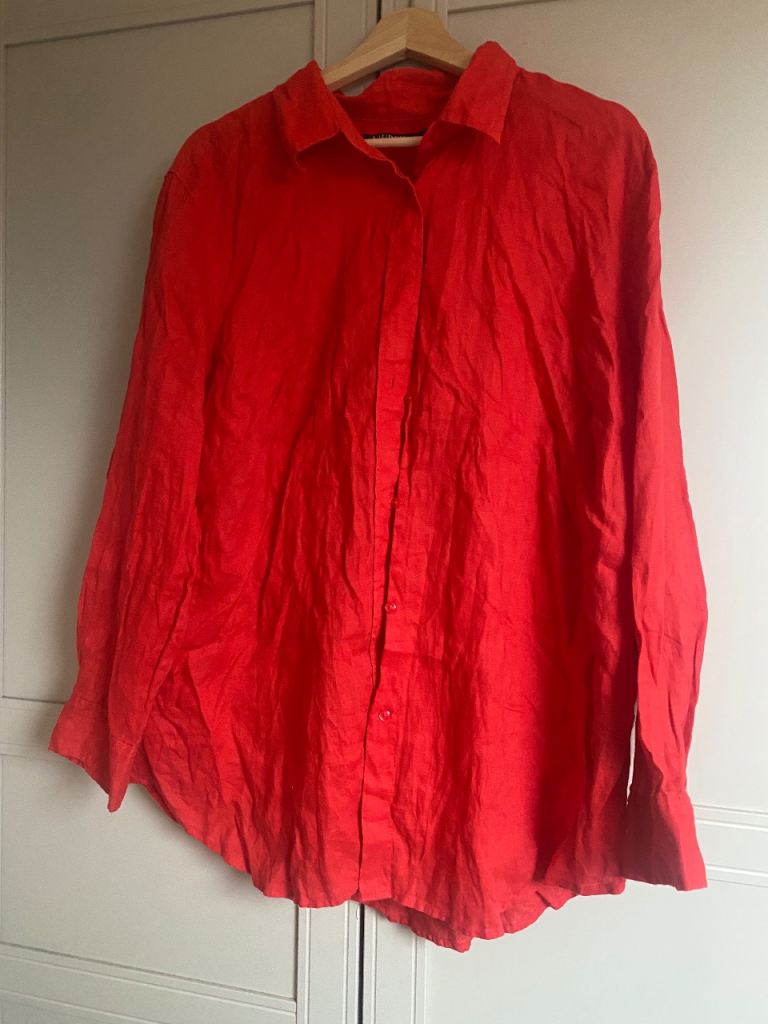 image for Red Linen Ralph Lauren Shirt