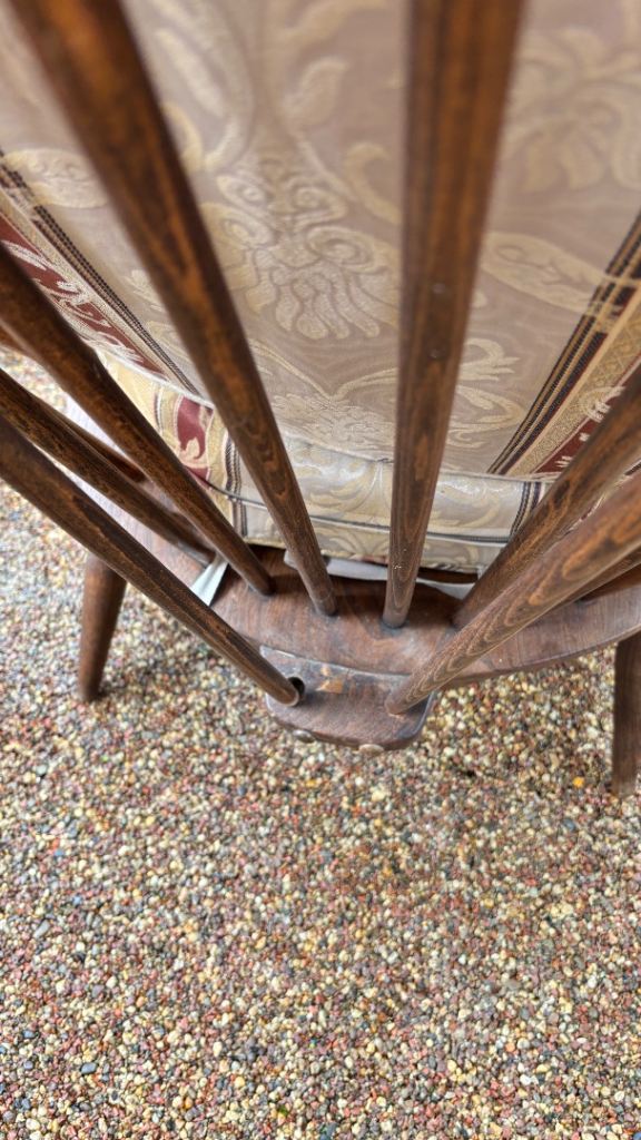 Pair of Wooden Ercol Chairs - Grandad and Rocking Chair, Fair Condition